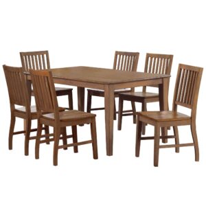 Amish 60″ Rectangular Table Dining Set – (7 Piece)
