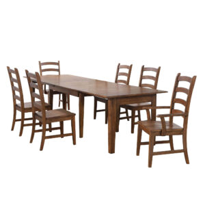Rectangular Extendable Table Dining Set – Amish (7 Pieces)