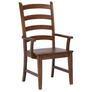 Amish Brook Ladder Back Dining Arm Chairs – (42″)