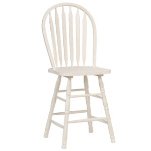 Andrews Arrowback Counter Stool | Antique White (24″)
