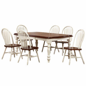 Andrews Extension Dining Set with Arrowback Chairs (7 Piece)