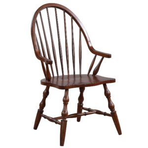 Andrews Windsor Spindleback Dining Arm Chair – Chestnut (41″)