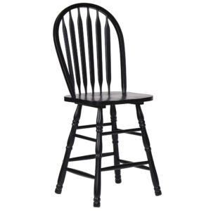 Arrowback 24″ Barstool | Antique Black