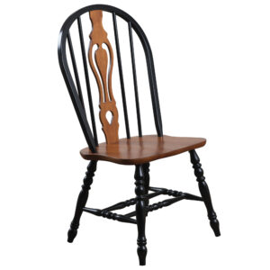 Black Cherry Keyhole Dining Chair – Antique Black & Cherry