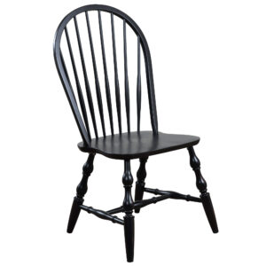 Windsor Spindleback Dining Chair – Antique Black (41″)