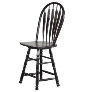 24″ Swivel Barstool in Antique Black