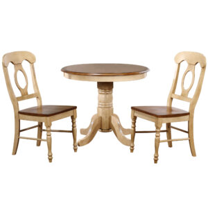 Round Dining Set w/Napoleon Chairs (3 piece)