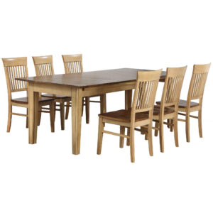 Rectangular Extendable Dining Table (7 piece)