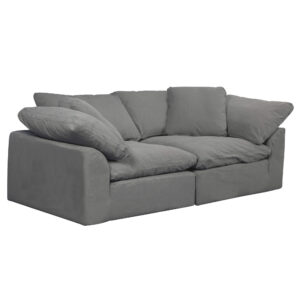 Cloud Puff Slipcovered 2 PC Modular Sofa Sectional – Color 391094
