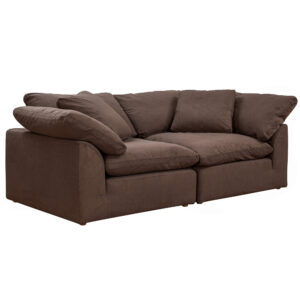 Puff Slipcovered 2 PC Modular Sofa Sectional – Color 391088