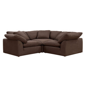 Puff Slipcovered 3 PC Modular L-Shaped Sofa Sectional – Color 391088