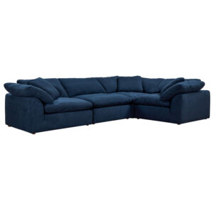 Puff Slipcovered 4 PC Modular L-Shaped Sofa Sectional – Color 391049