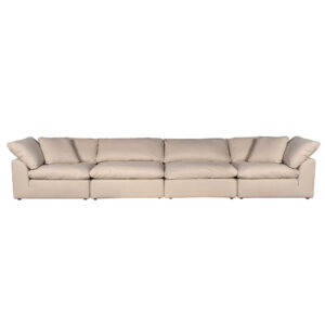 Puff Slipcovered 4 PC Modular Sofa Sectional – Color 391084