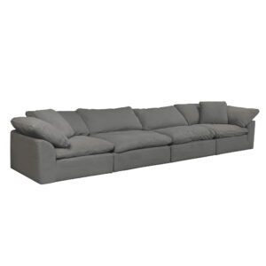 Puff Slipcovered 4 PC Modular Sofa Sectional – Color 391094