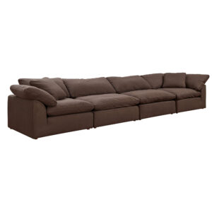 Puff Slipcovered 4 PC Modular Sofa Sectional – Color 391088