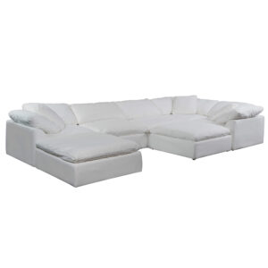 Puff Slipcovered 7 PC Modular Sectional Sofa with Two Ottomans – Color 391081