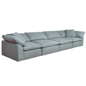 Puff Slipcovered 4 PC Modular Sofa Sectional – Color 391043