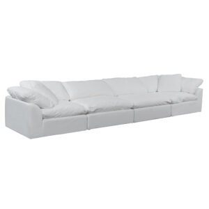 Puff Slipcovered 4 PC Modular Sofa Sectional – Color 391081