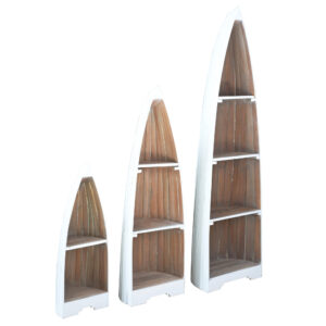 Cottage 3 Piece Boat Shelves – Whitewash & Driftwood