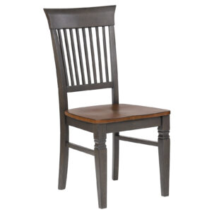 Dakota Fancy Slat Back Dining Chair – Tobacco & Ash (38″)