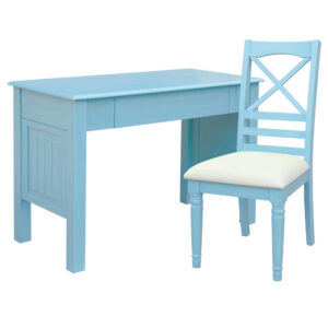 Cool Blue/ Beachfront Blue Desk with Chair Set