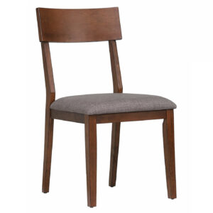 Mid Century Dining Chair with Upholstered Performance Fabric Seat
