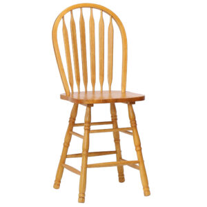 Arrowback 24″ Barstool | Light Oak