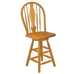 Keyhole Barstool – Light Oak Finish (24″)