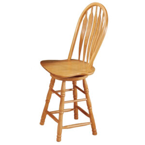 Swivel Barstool – Light Oak Finish (24″)