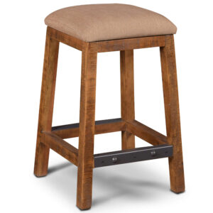 Rustic City Backless Upholstered Stool