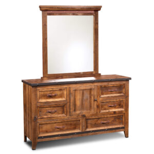 Rustic City 6 Drawer Dresser with Mirror