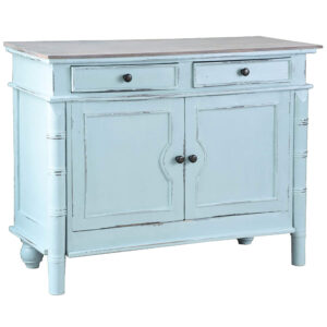 Cottage Cabinet – Beach Blue & Lime Wash