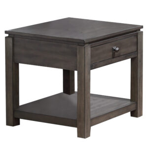 Shades of Gray/ East Lane End Table with Drawer and Shelf