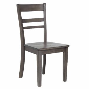 Shades of Gray Two-Slat Back Dining Chair – Antique Gray (36″)