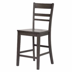 Shades of Gray Two-Slat Back Counter Stool – Antique Gray (42″)